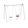 Playground System Dvojhojdačka z nerezu s detským sedákom - 13098