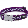 Obojok RD 20 mm x 30-47 cm - White Spots on Purple