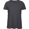 B&C INSPIRE T / Dámske tričko Medium Fit z bio bavlny - dark grey XS