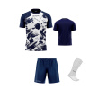 Futbalová sada Givova Kit Art pre celé mužstvo, od 12 ks, biela/ tmavomodrá počet ks v sade: 17 hráčskych setov