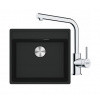 FRANKE SETG255MČ fragr drez 560x510 mm MRG 610-52 RTL Čierna mat+batéria FS 3230.031 Chróm FRA 114.0700.707