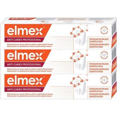 Elmex Anti Caries Professional zubní pasta 3 x 75 ml