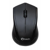 Myš C-TECH WLM-07, černá, bezdrátová, 1200DPI, 3 tlačítka, USB nano receiver C-Tech