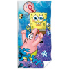 Carbotex Detská plážová osuška SpongeBob s Garym a Patrikom 70 x 140 cm