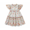 Tchibo - Detské tylové šaty - pre dievčatá - veľ. 122/128 - farba: biela/s kvetinovým vzorom