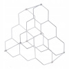 Compactor stojan na víno HEXAGON pre 6 fliaš, skladací, 28 x 28 x 14,5 cm