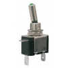 TIPA Prepínač páčkový 2pol./2pin ON-OFF 12VDC/25A LED zelená