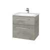 Dreja Kúpeľňová skrinka PROJECT SZZ2 60 - D01 Betón / Úchytka T04 / D01 Betón