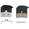 brzdové destičky SHIMANO H03C-MFA metal, s chladiči čtyřpístkové, v krabičce
