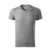 Tričko pánske MALFINI® Slim Fit V-neck 146 tmavosivý melír veľ. 3XL