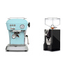 Ascaso Dream ONE, Kid Blue + Eureka Mignon Perfetto, CR black
