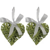 Srdce 10cm, sv. zelené, sada 2ks P0229-15