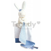 Plyšový zajačik na maznanie Bunny Sailor Perlidoudou Doudou et Compagnie modrý 10 cm v darčekovom balení od 0 mes DC3514