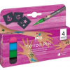Kreul Tattoo Pen tetovacie fixky motívy kotva hviezda motýľ sada 4 ks