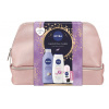 Nivea Smooth Care Smooth Sensation telové mlieko 400 ml + Nivea Diamond & Argan Oil sprchový gél 250 ml + Nivea Invisible Black & White Clear antiperspirant roll-on 50 ml + Labello Soft Rosé balzam na