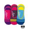 Meatfly dámske ponožky Low Socks Triple Pack ružová/modrá