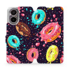 Flipové pouzdro Mobiwear - Realme C67 - VP19S Donutky (Knížkové flip pouzdro, obal, kryt na mobil Realme C67 - VP19S Donutky, materiál Umělá kůže + TPU - ochrana 360°, stojánek, silikonová vanička, ma