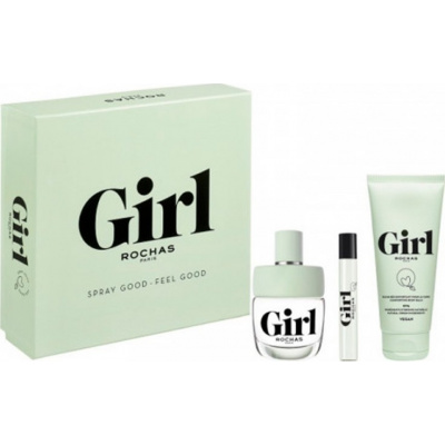 Rochas Girl toaletná voda pre ženy 100 ml + telové mlieko 100 ml + toaletná voda 7,5 ml, darčeková sada pre ženy