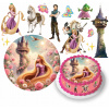 DIGITÁLNA TLAČ Opłatek na tort Zamotaní Rapunzel POSTAVY + TEXT zdarma 8