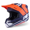 přilba SUPERTECH S-M7 CORE, ALPINESTARS (oranžová/modrá/bílá/matná, vel. S)
