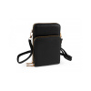 Peňaženka s vreckom na mobil cez rameno crossbody 11,5 x18 cm - 1 ks 5 čierna