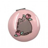 Vreckové zrkadlo v kovovom puzdre s mačičkou Pusheen Farba: ružová