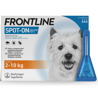 Frontline Spot-On Dog S 2-10 kg 3 x 0,67 ml