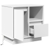 zahrada-XL Nočný stolík s LED biely 50x34,5x50 cm 869578