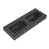 Lotosan LK8887 LOTOSTONE nástenné dvojumývadlo v doske 120 cm 121 x 12 x 46 cm antracit matná