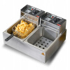 VEVOR Elektrická fritéza 3000W 2*8.6L oceľ