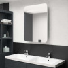 vidaXL LED kúpeľňová zrkadlová skrinka žiarivá biela 60x11x80 cm - Biela - 69860-24650