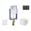 Geberit Kombifix Set predstenovej inštalácie, klozetu Oudee a dosky softclose, tlačidlo Sigma20, čierna lesk/čierna mat SANI15CA5158