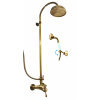 LABE - Sprchový systém s vodovodnou batériou, Stará mosadz (Bronz) L481.5/3SM, RAV Slezák
