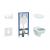 GEBERIT - Duofix Set předstěnové instalace, klozetu Alpha a sedátka, tlačítko Sigma20, bílá/chrom SANI11CD3127