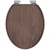 SCHÜTTE WC sedadlo s pomalým zatváraním DARK WOOD MDF - Hnedá - 119914-66578