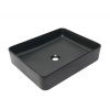 Swiss aqua technologies Umyvadlo na desku SAT Infinitio 50x40 cm černá mat bez přepadu SATINF5040BKM