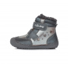 Dievčenská zimná obuv D.D.Step W063-798M Barefoot dark grey