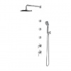 OMNIRES Y - Sprchový set s batériou pod omietku, s telesom, 5 prúdov, priemer 25 cm, chróm SYSY30XCR