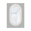 Oválne LED zrkadlo do kúpeľne s osvetlením OVAL LINE BACKLIGHT 100 x 50 cm v zlatom ráme