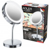 Ikonka Adler AD 2159 LED make-up zrkadlo s osvetlením stojace na kozmetickej nohe zväčšovacie make-up zrkadlo