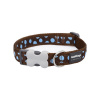 Red Dingo obojek malý 15mm Blue Spots Brown