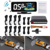 8 x PARKOVACIE SENZORY PARKTRONIC S LED LCD DISPLEJOM Biela