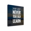Motivačný obraz na stenu You are never too old (obrazy s textom)