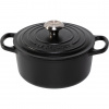 Le Creuset Signature Bräter rund 18 cm schwarz matt