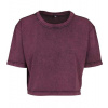 Build Your Brand Dámsky crop top BY054 Berry Black XL