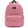 Jednokomorový školský batoh VANS, biely, Odtiene červenej, 22 l (BATOH VANS OLD SKOOL CHECK KRÁTKY KRÁTKY)