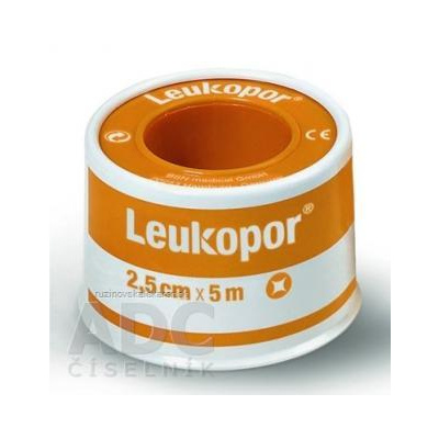 BSN Medical GmbH LEUKOPOR náplasť na cievke, 2,5cm x 5m, 1x1 ks