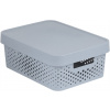 Úložný box Curver INFINITY DOTS box 11L - šedý (04753-099-00)