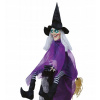 DEKORÁCIA ZÁVESNÁ ČARODEJNICA 90 CM ZVUK SVETLO OZDOBA DO IZBY HALLOWEEN