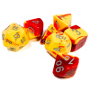 Sada kociek na RPG: Chessex - Gemini Red-Yellow Silver (7 ks)